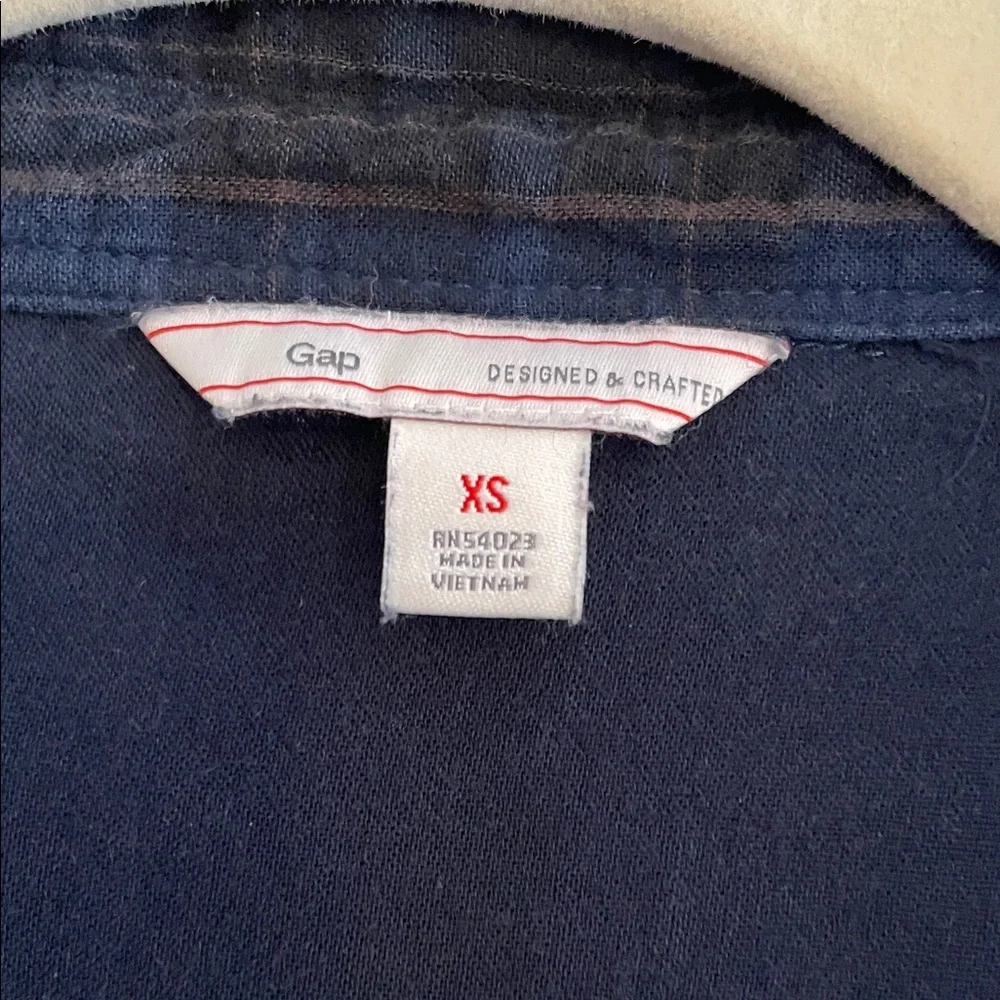 Gap 100% Cotton Plaid Button-Up Dress - Picture 3 of 4